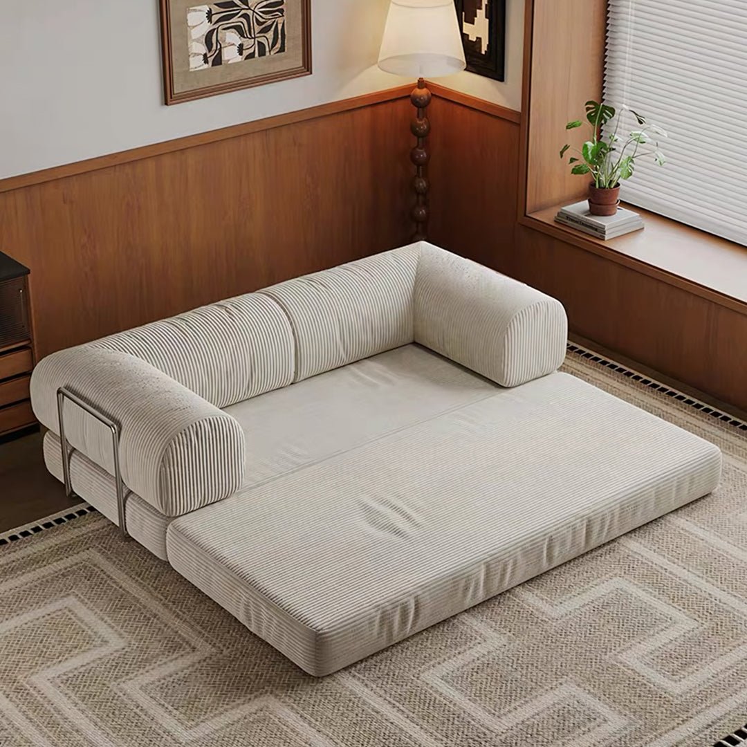 Bacardi Foldable Lazy Sofa Bed For Lounging, Corduroy - Miola