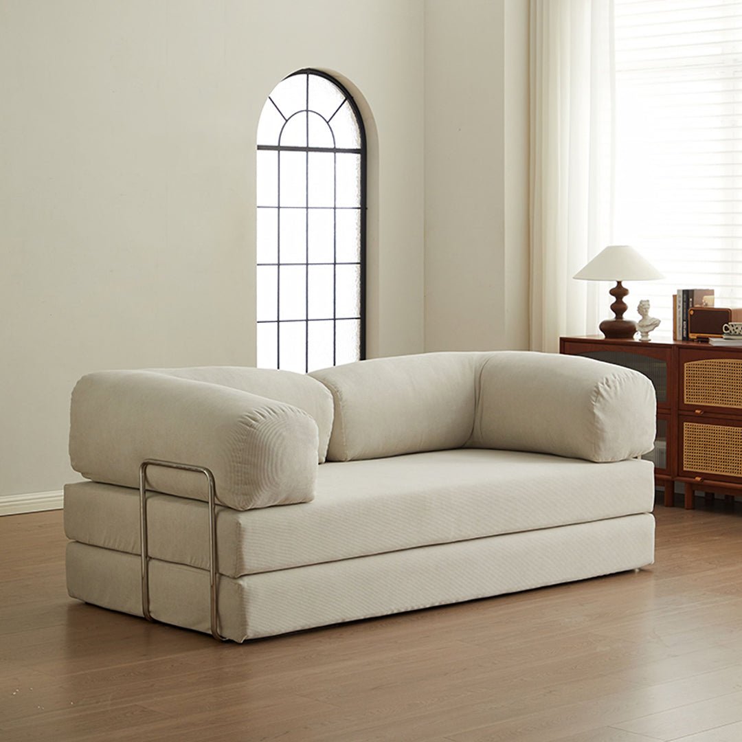 Yamada Foldable Lazy Sofa Bed, Corduroy - Miola