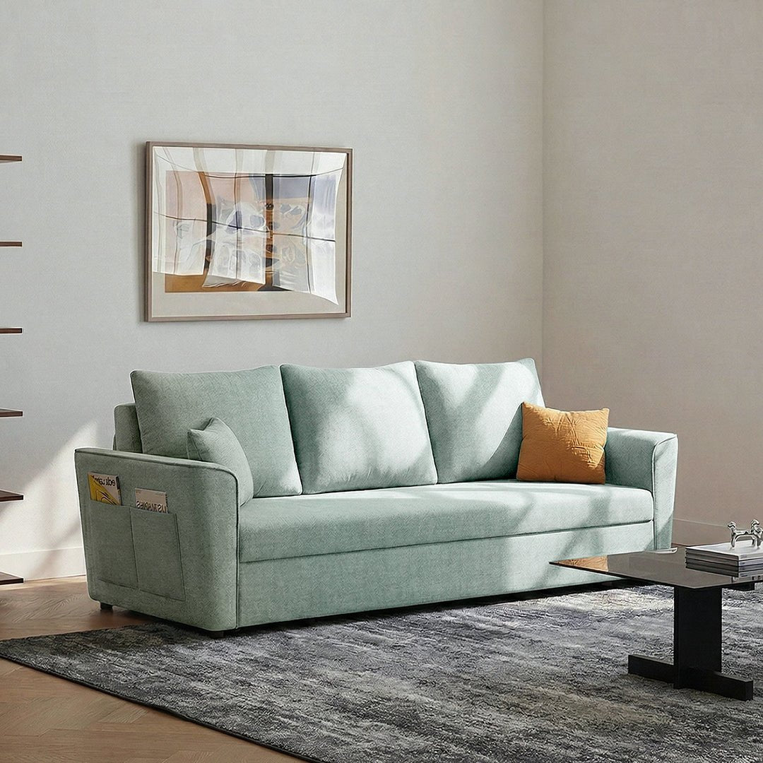 Gertrude Sofa Bed Single Seater, Two Seater, Linen - Miola