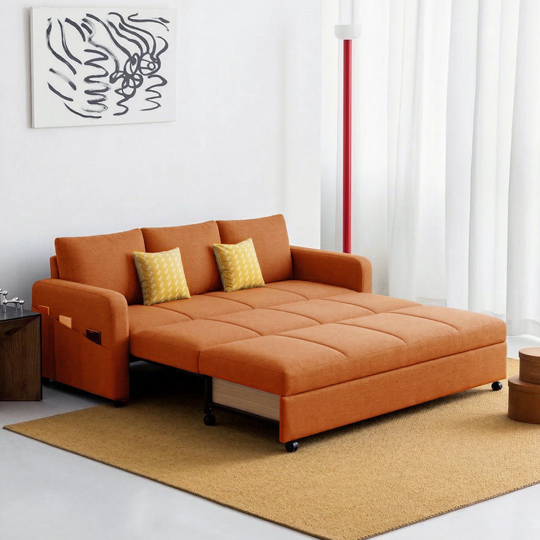 Gabriel Two Seater Sofa Bed, Linen - Miola