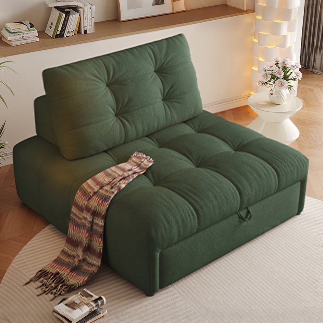 Alhassan Sleeper Armchair, Single Seater Bed, Leathaire - Miola