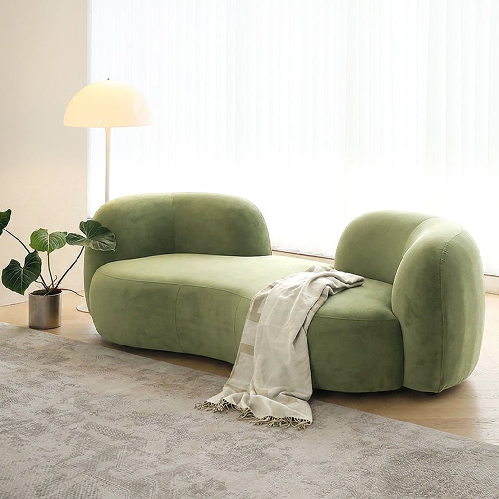 Elara Modern Curved Two Seater, Three Seater Sofa, Boucle - Miola