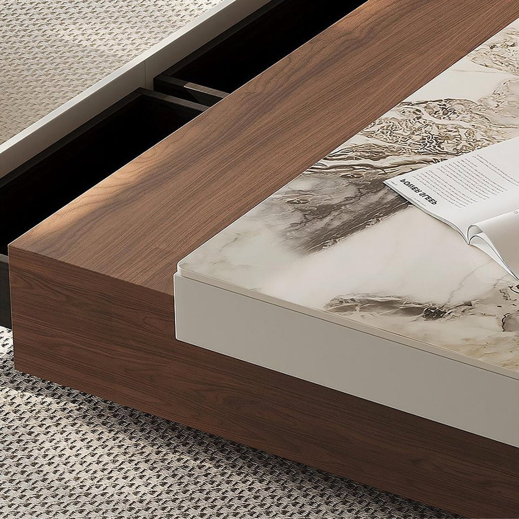 Grimaldi Extendable Coffee Table, Square Coffee Table - Miola