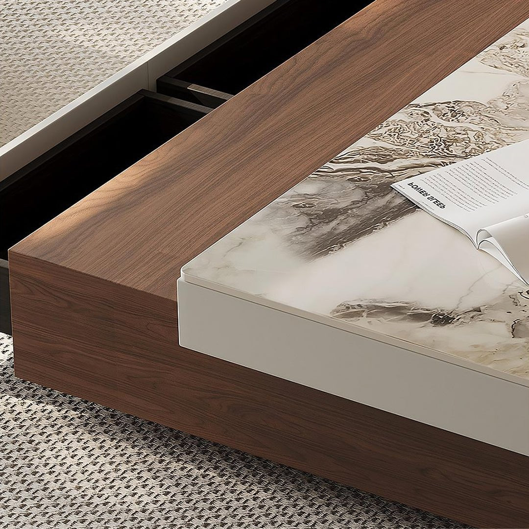 Grimaldi Extendable Coffee Table, Square Coffee Table - Miola