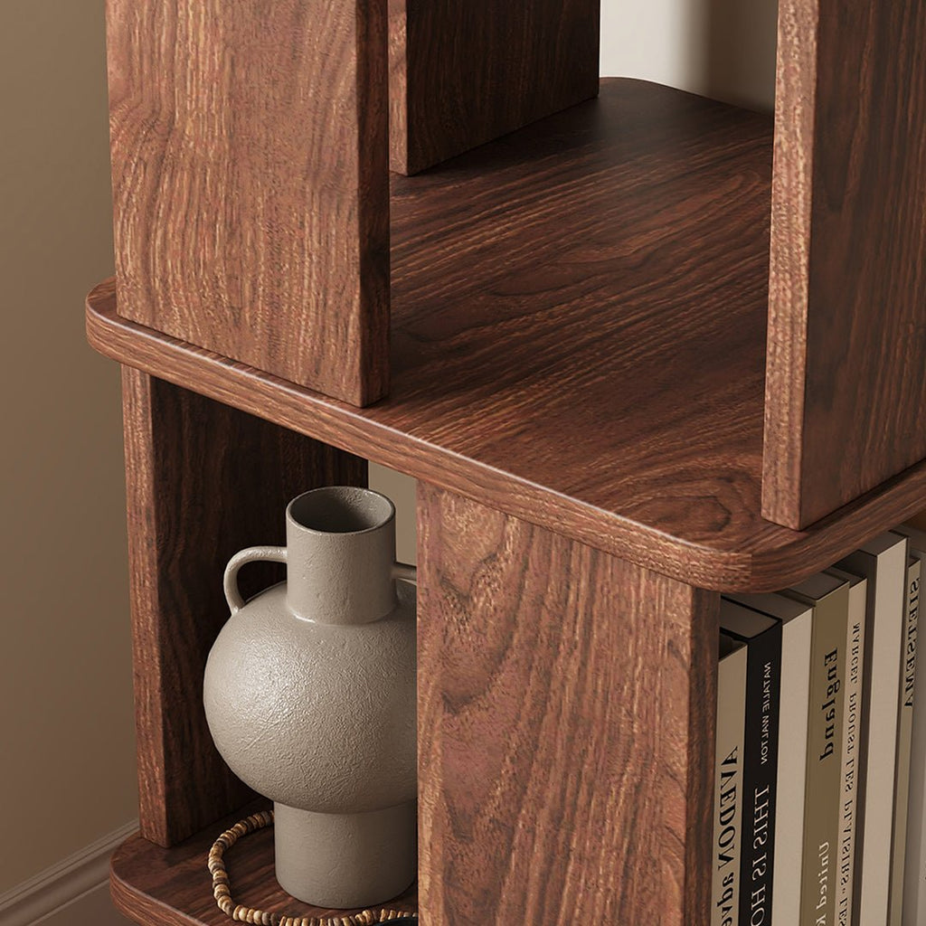 Vasiliev Rotating Bookshelf, Freestanding Shelving Unit, Solid Wood - Miola