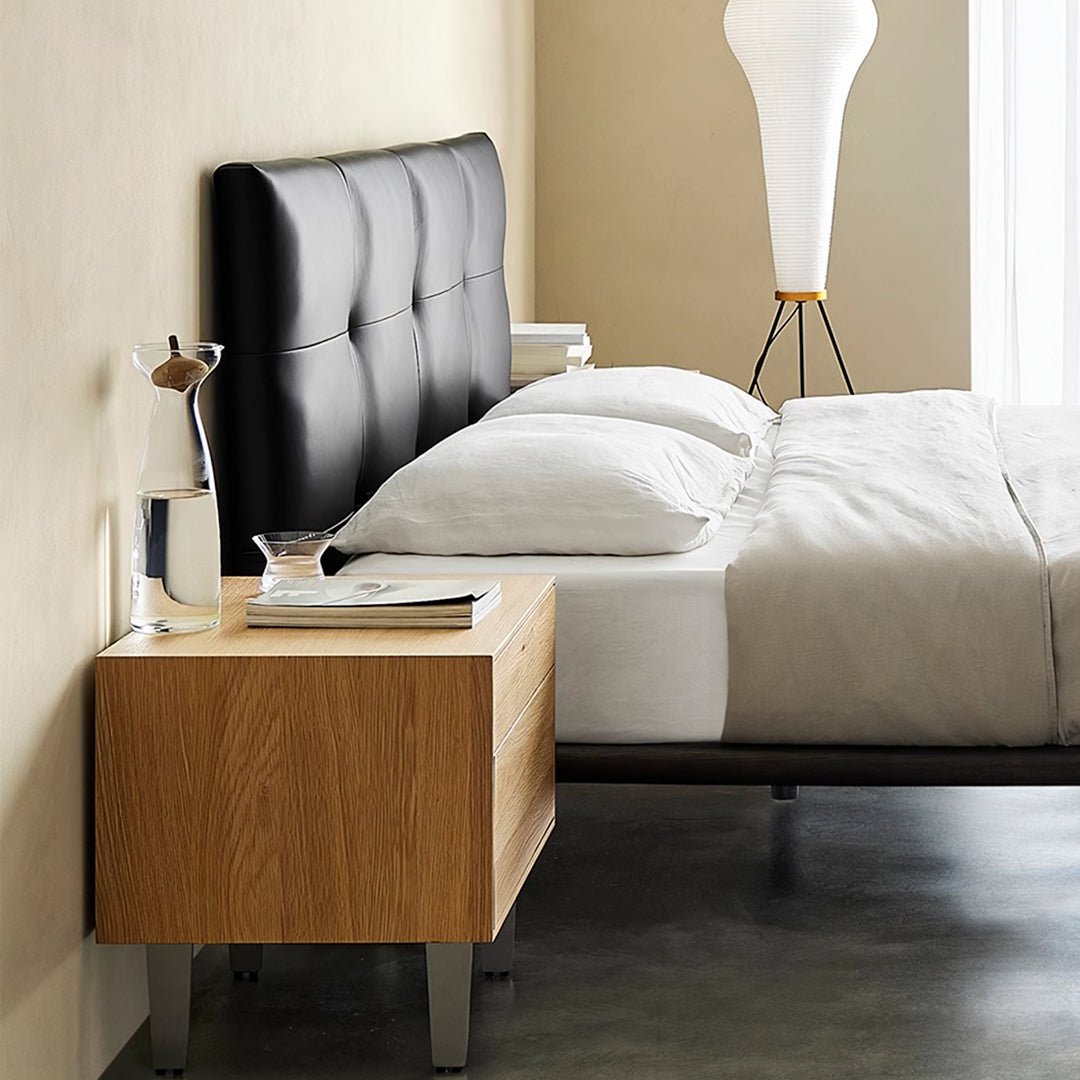 Ines Floating Bed, King Size, Super King Size Bed, Real Leather - Miola