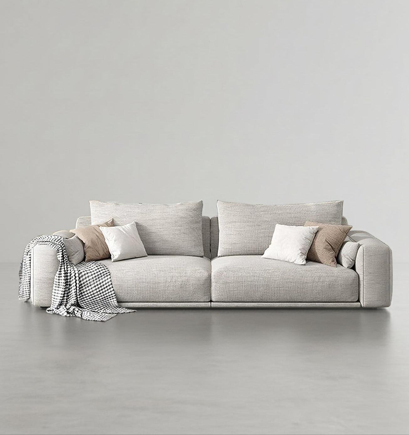 Frances Two Seater Sofa, Cotton Linen - Miola
