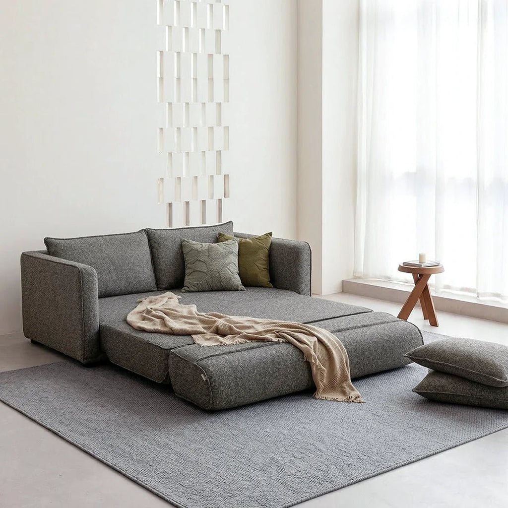 Barghouti Two Seater Sofa Bed, Linen - Miola
