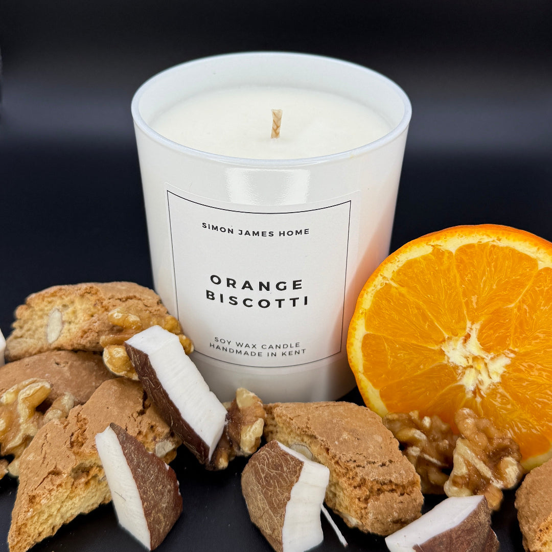 Orange Biscotti Candle - Handmade Soy Wax - Miola