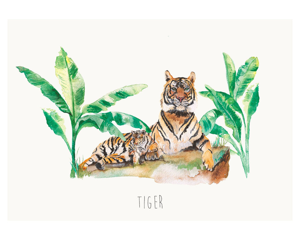 Tiger Watercolour Art Print
