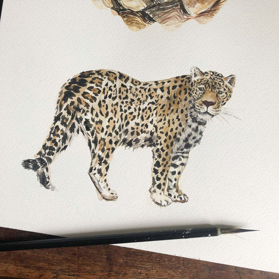 Jaguar Personalised Watercolour Fine Art Print
