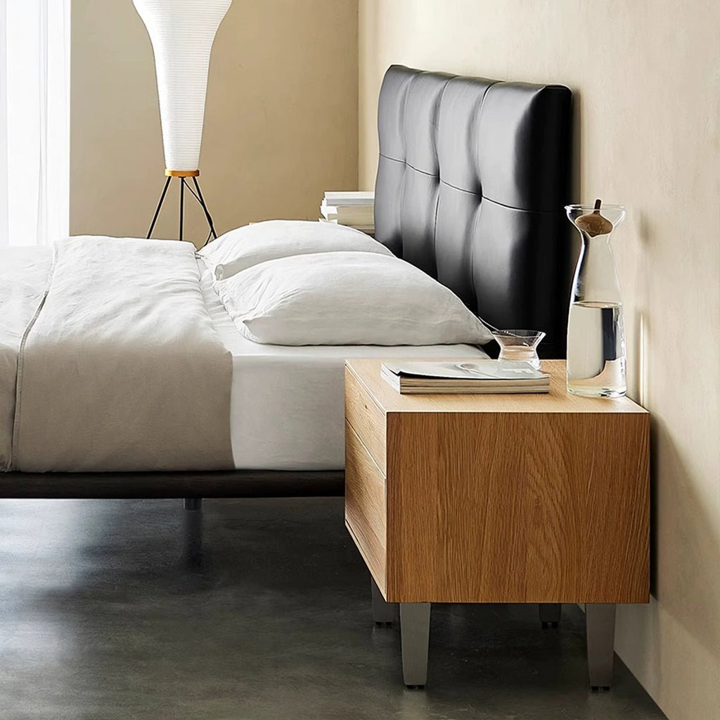 Ines Floating Bed, King Size, Super King Size Bed, Real Leather - Miola