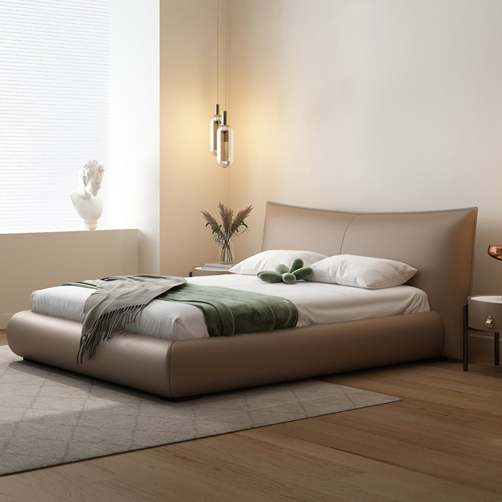 Kai King Size Bed With Storage, Super King Size With Storage, Real Leather - Miola