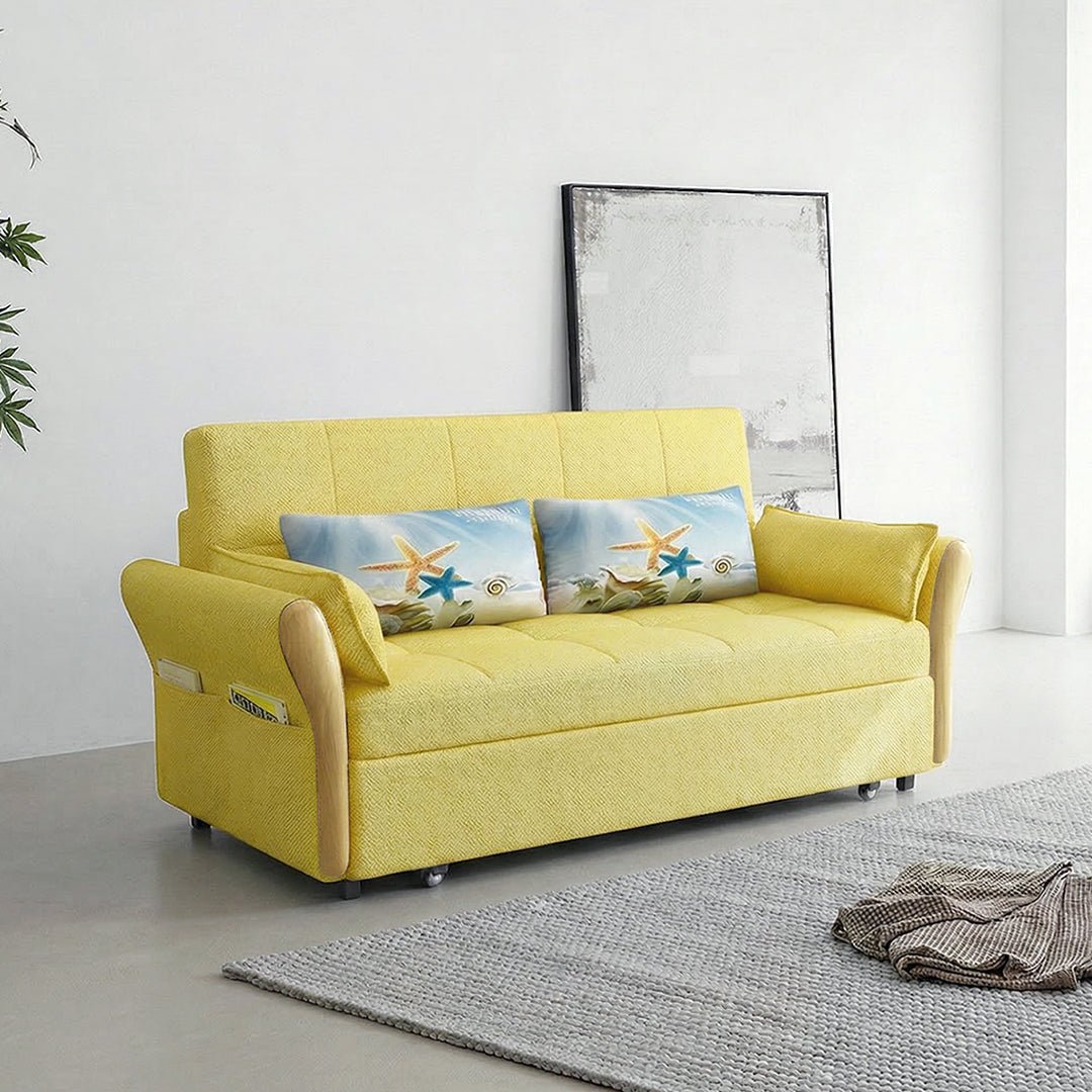 SB152 Two Seater Sofa Bed, Blue - Miola