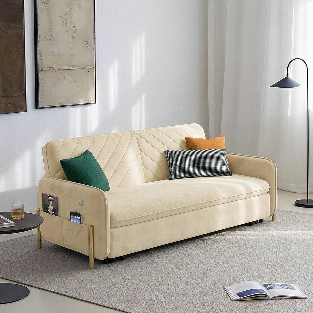 Aditi Two Seater Sofa Bed, Green - Miola
