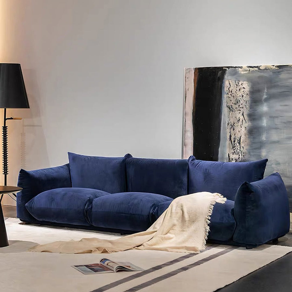 Isabella Two Seater, Three Seater Sofa, Boucle Or Velvet, White - Miola