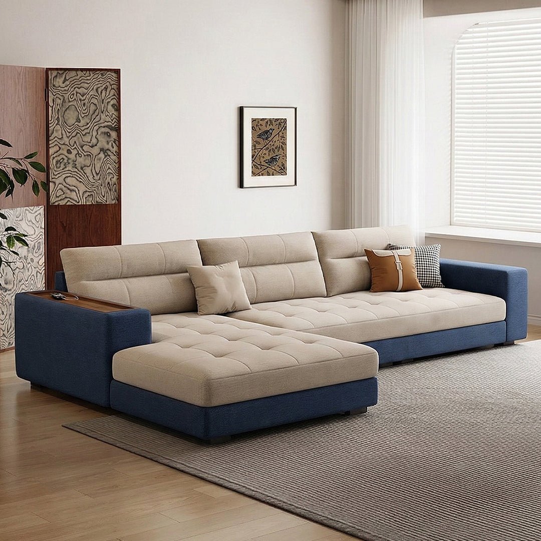 Lobo Sectional Sofa With Storage, Chaise Lounge Sofa Bed - Miola