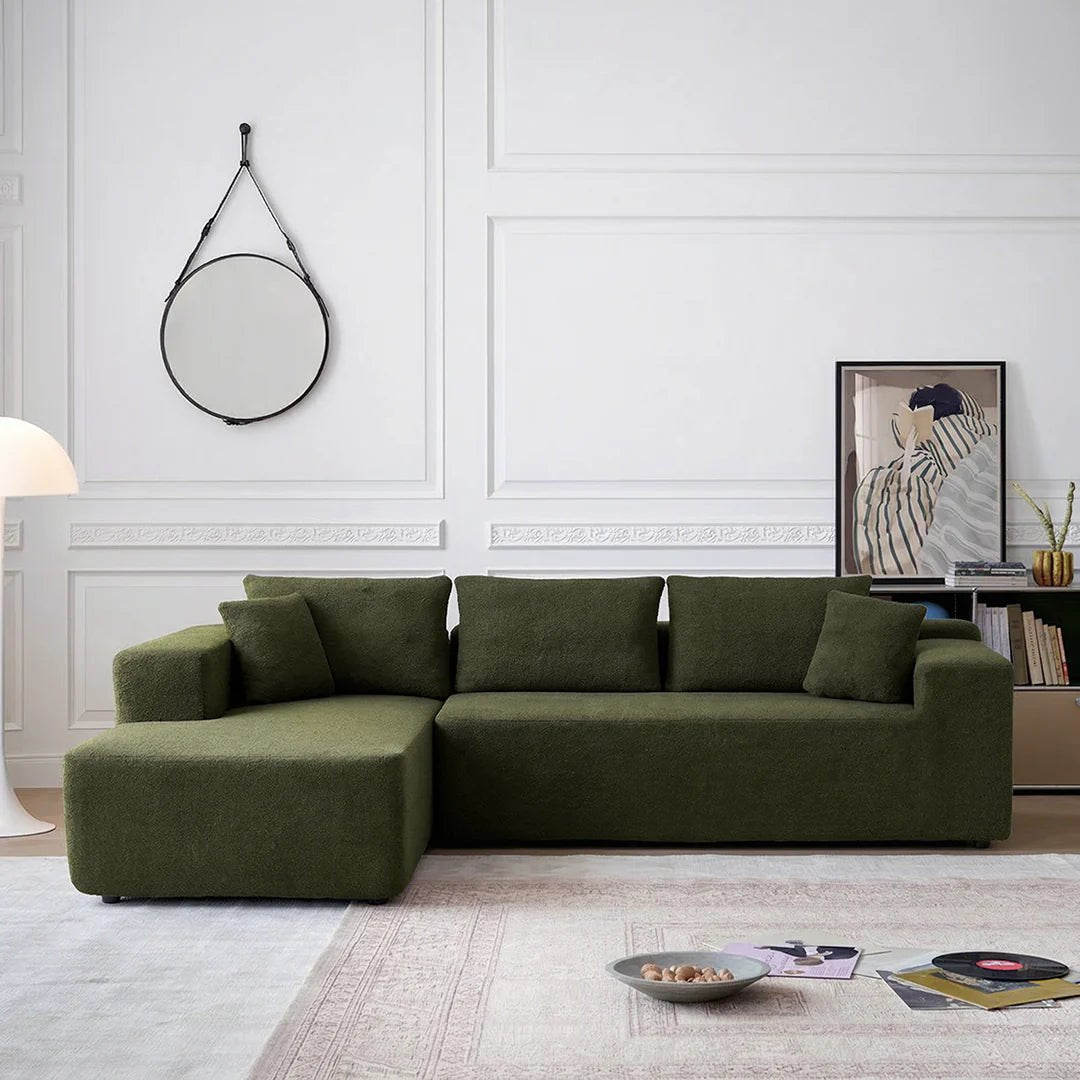 Ortega Modular Sofa Bed, Three Seater Corner Sofa Bed, Boucle - Miola