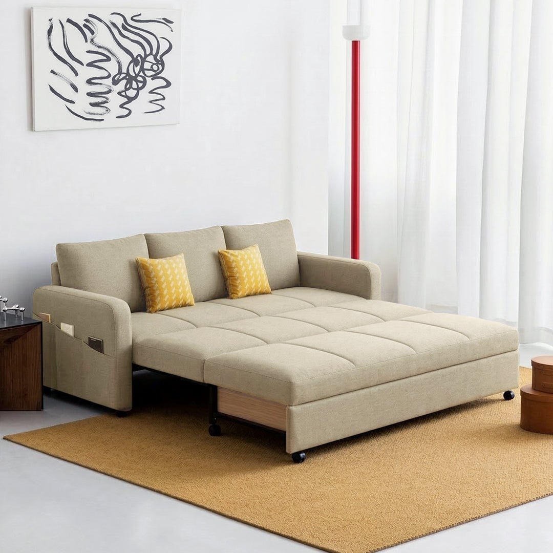 Gabriel Two Seater Sofa Bed, Linen - Miola