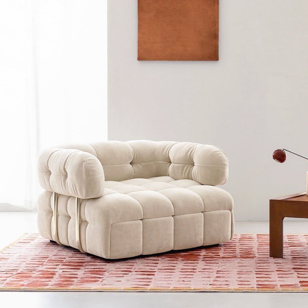 Rojas Single Sofa Bed, Armchair Sofa Bed, Cream - Miola