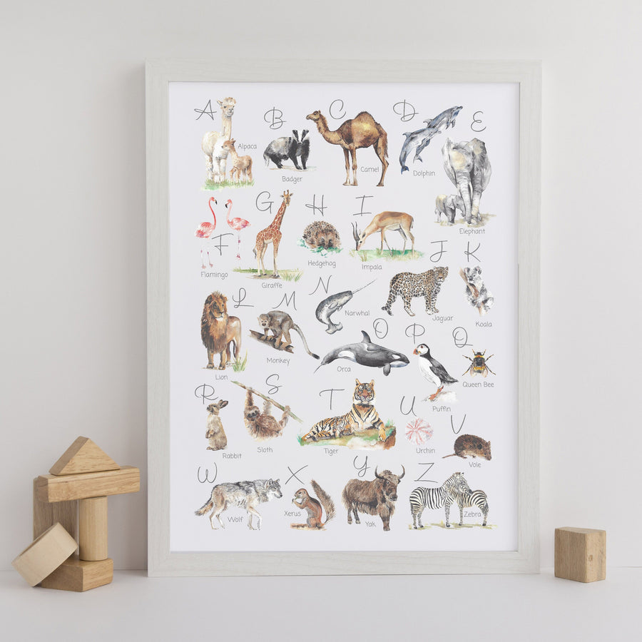 Animal Alphabet Children's Wall Print