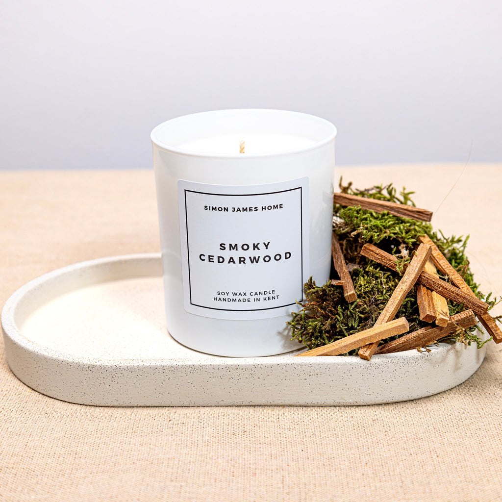 Smoky Cedarwood Candle - Handmade Soy Wax - Miola