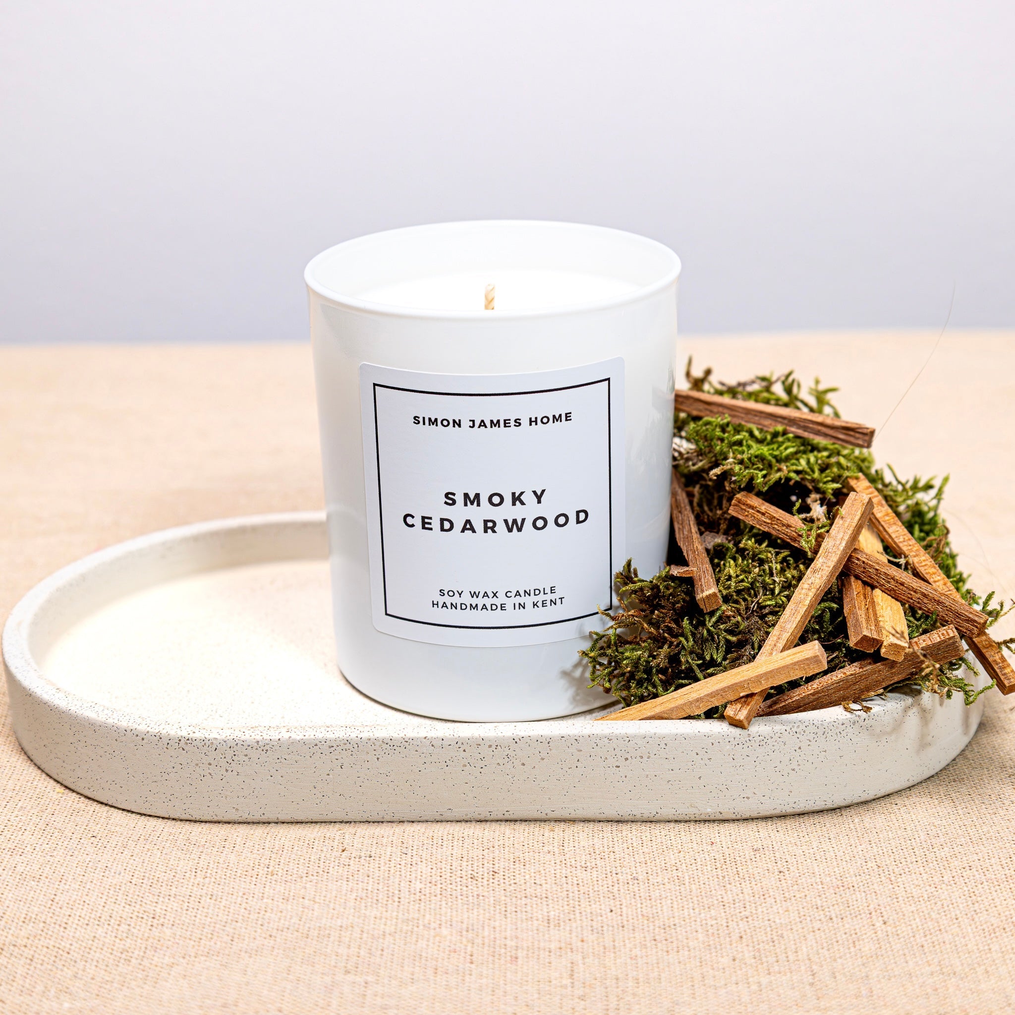 Smoky Cedarwood Candle - Handmade Soy Wax