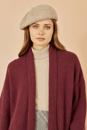 Oatmeal Soft Knitted Beret