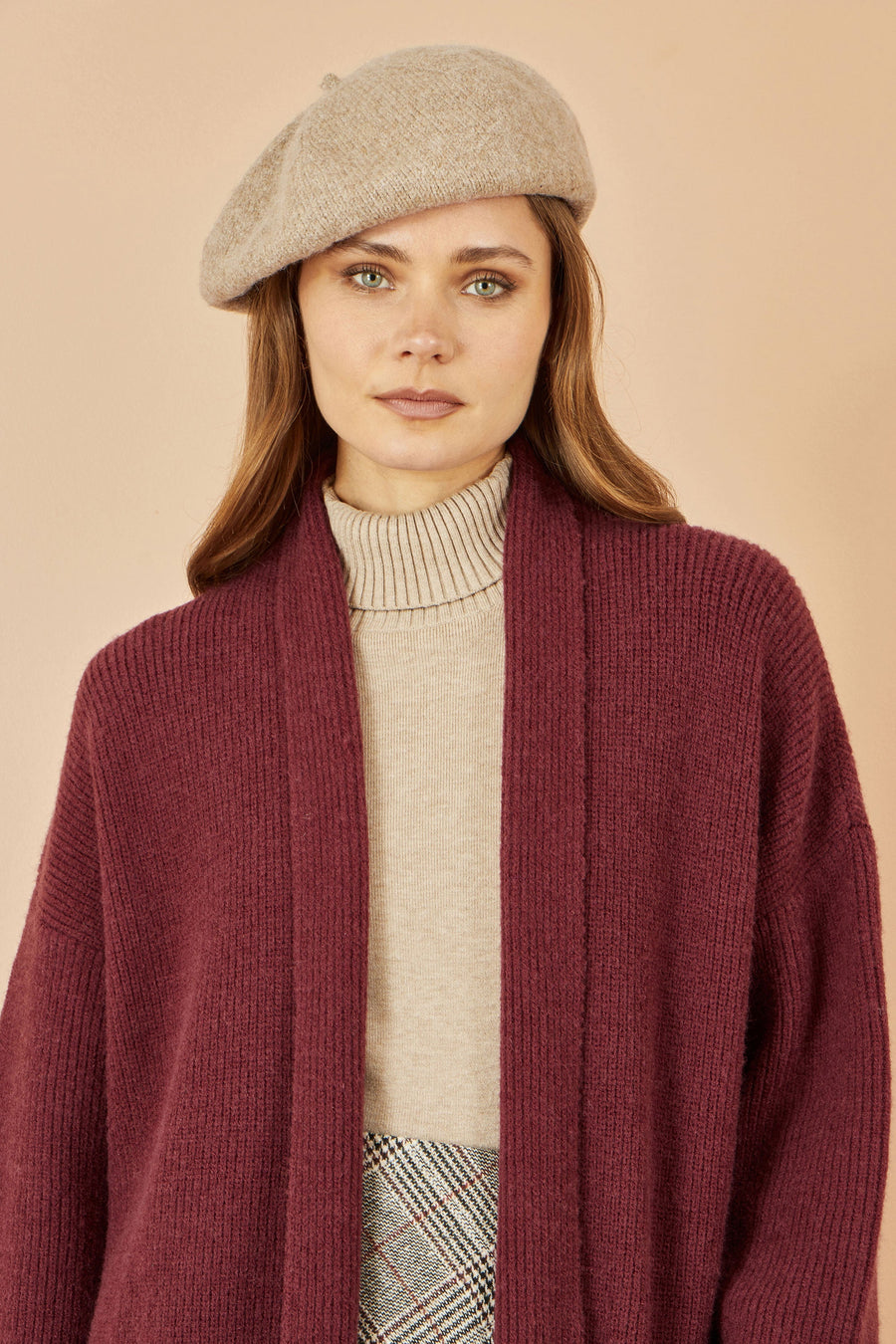 Oatmeal Soft Knitted Beret