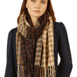 Load image into Gallery viewer, Brown Mixed Check Scarf
