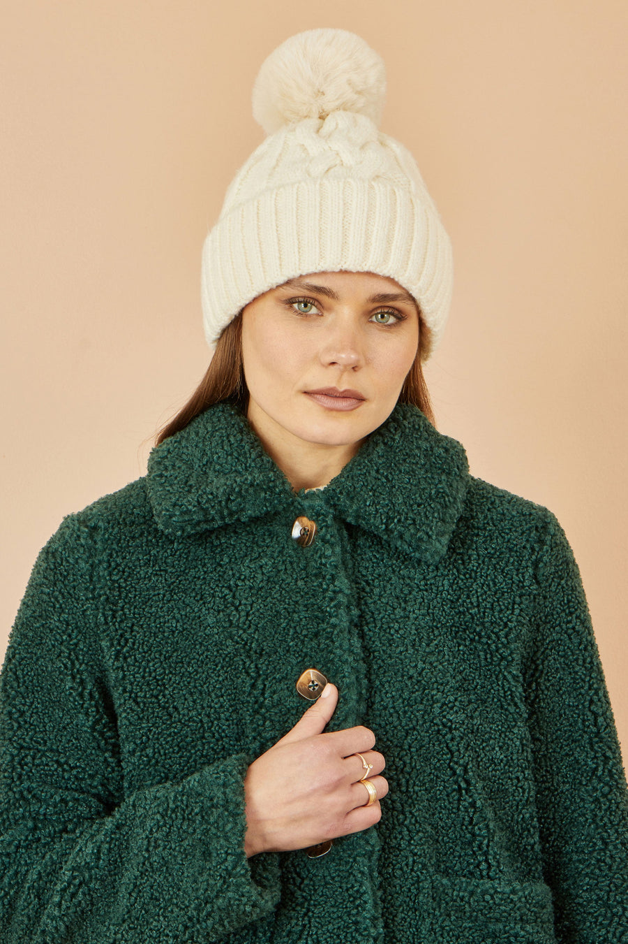 Cable Knit Bobble Hat