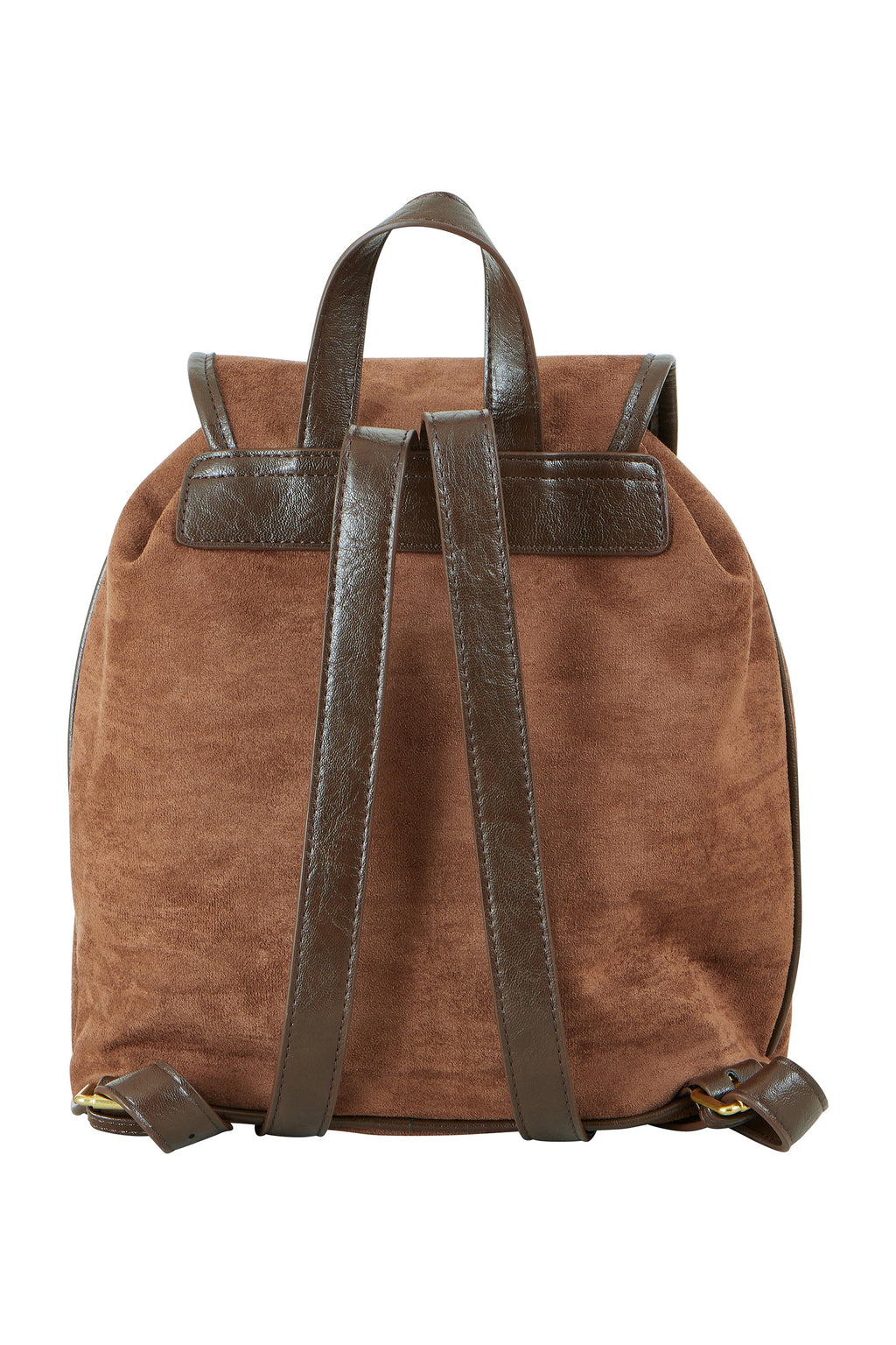 Tan Faux Suede Pocket Rucksack