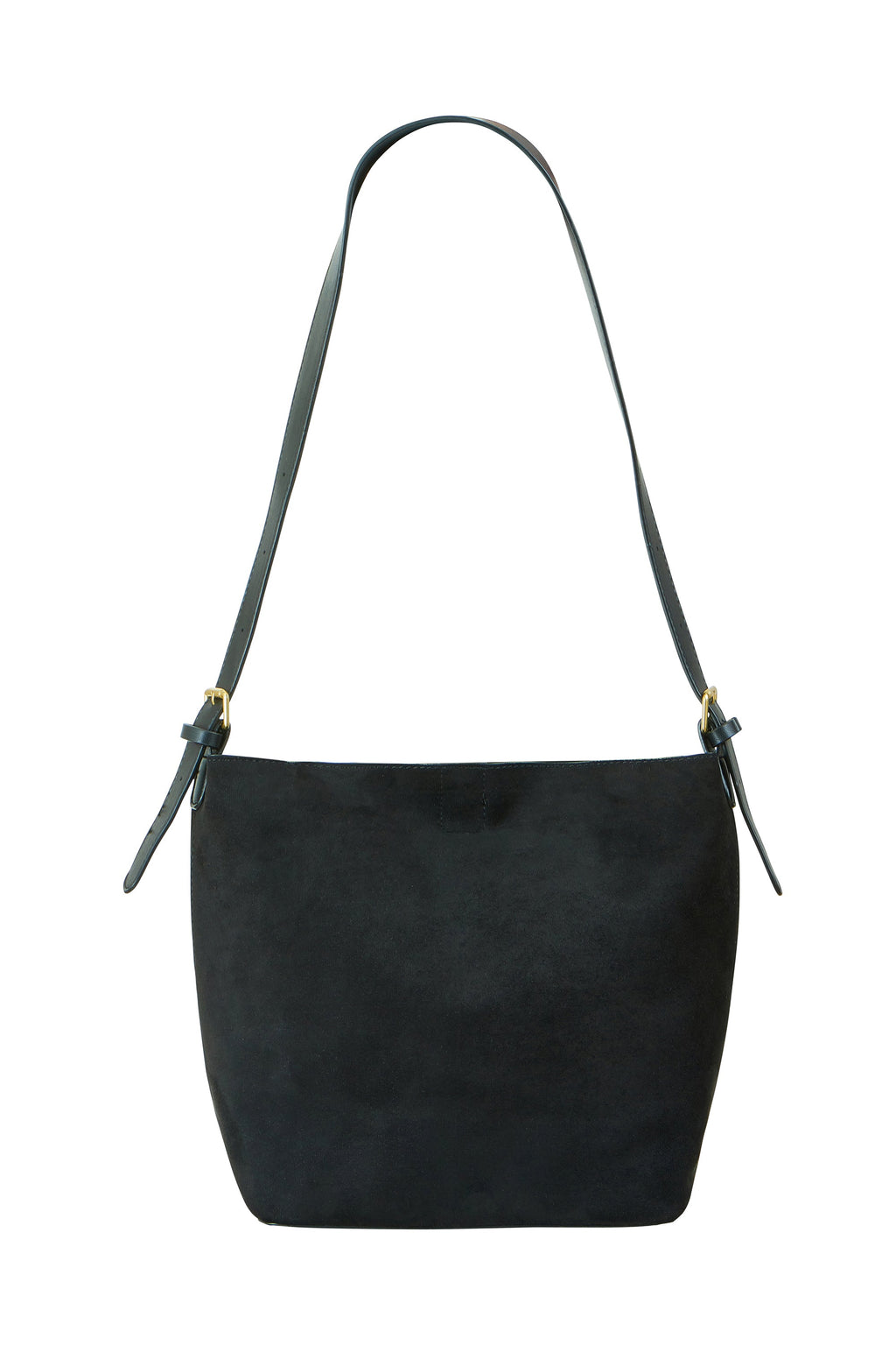 Black Faux Suede Bag