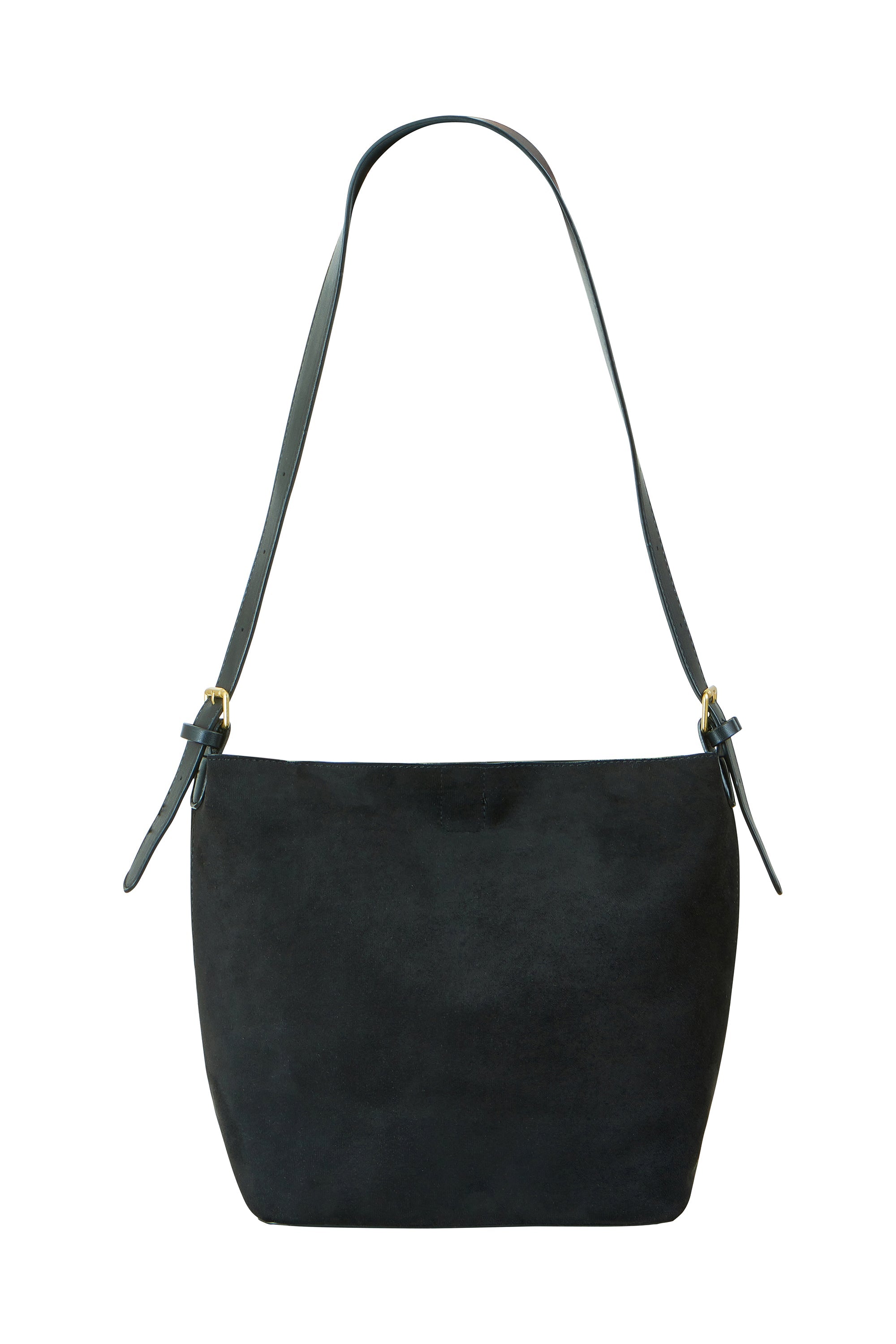 Black Faux Suede Bag