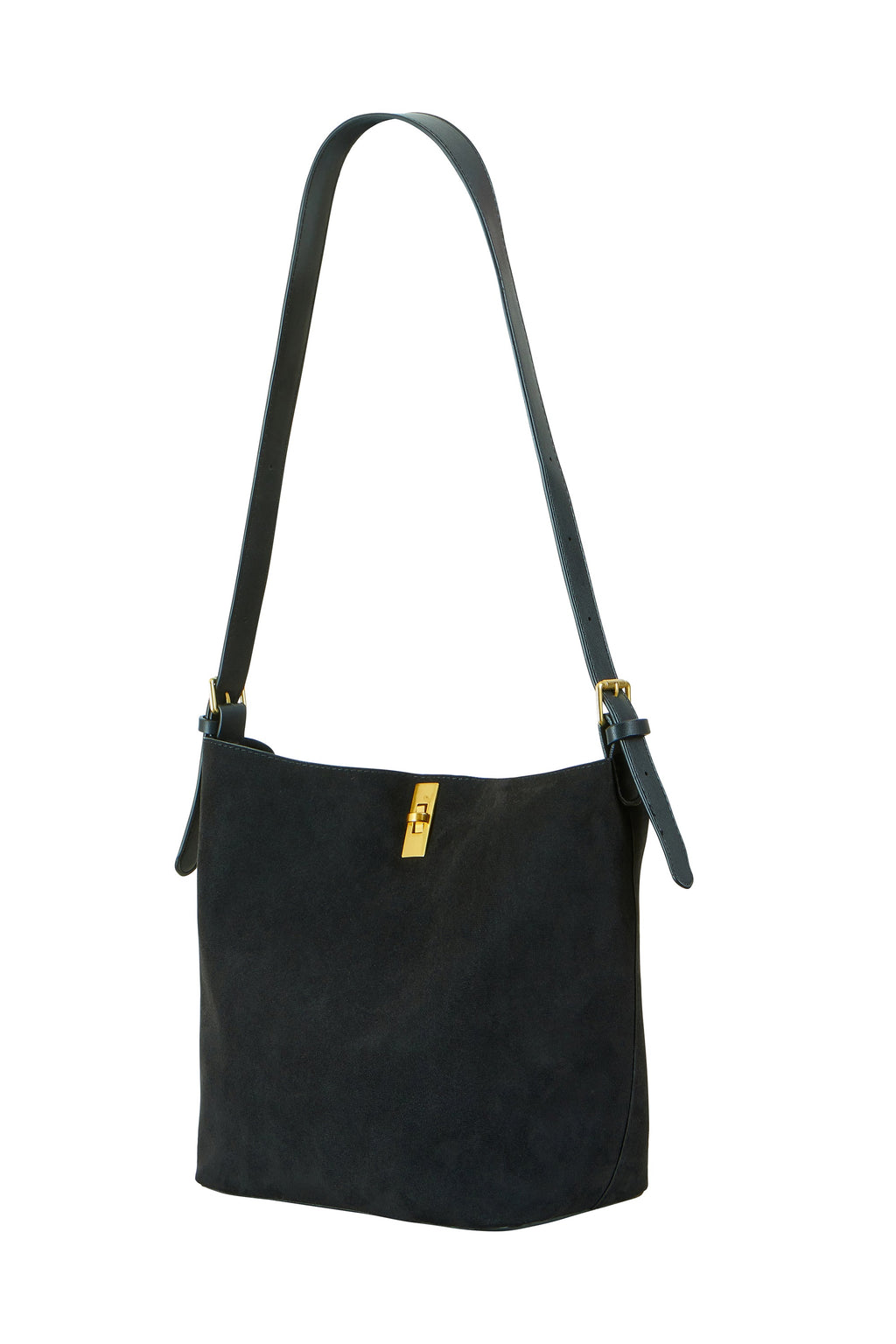 Black Faux Suede Bag