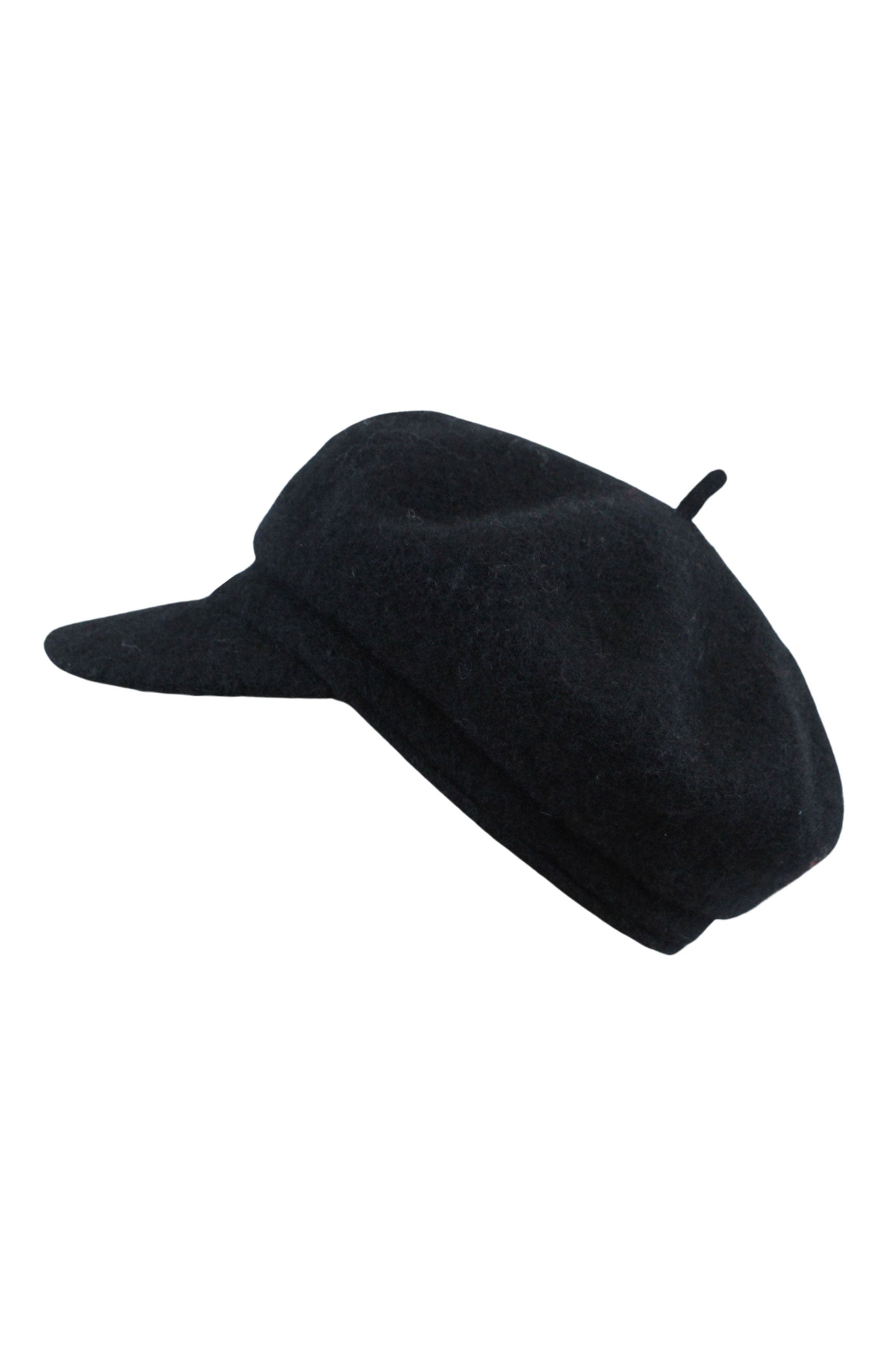 Black Baker Boy Hat - Miola