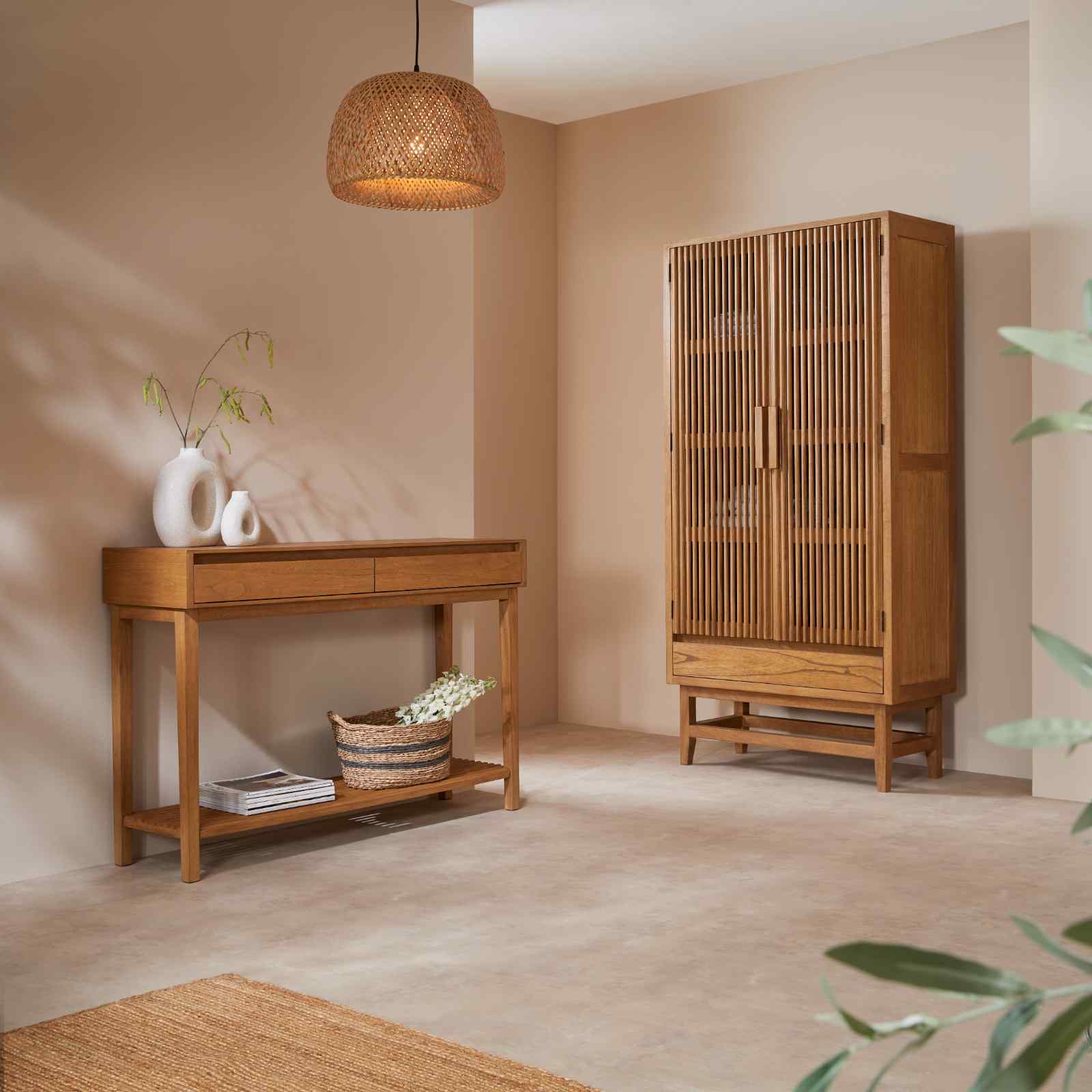 Melia Light Oak Wardrobe with Drawer - Miola