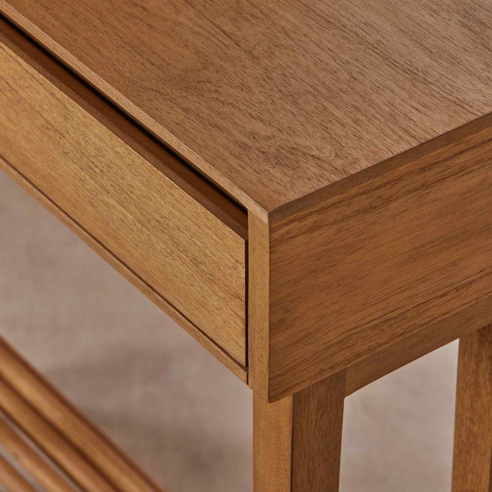 Melia Light Oak Console and Hallway Table with One Drawer - Miola