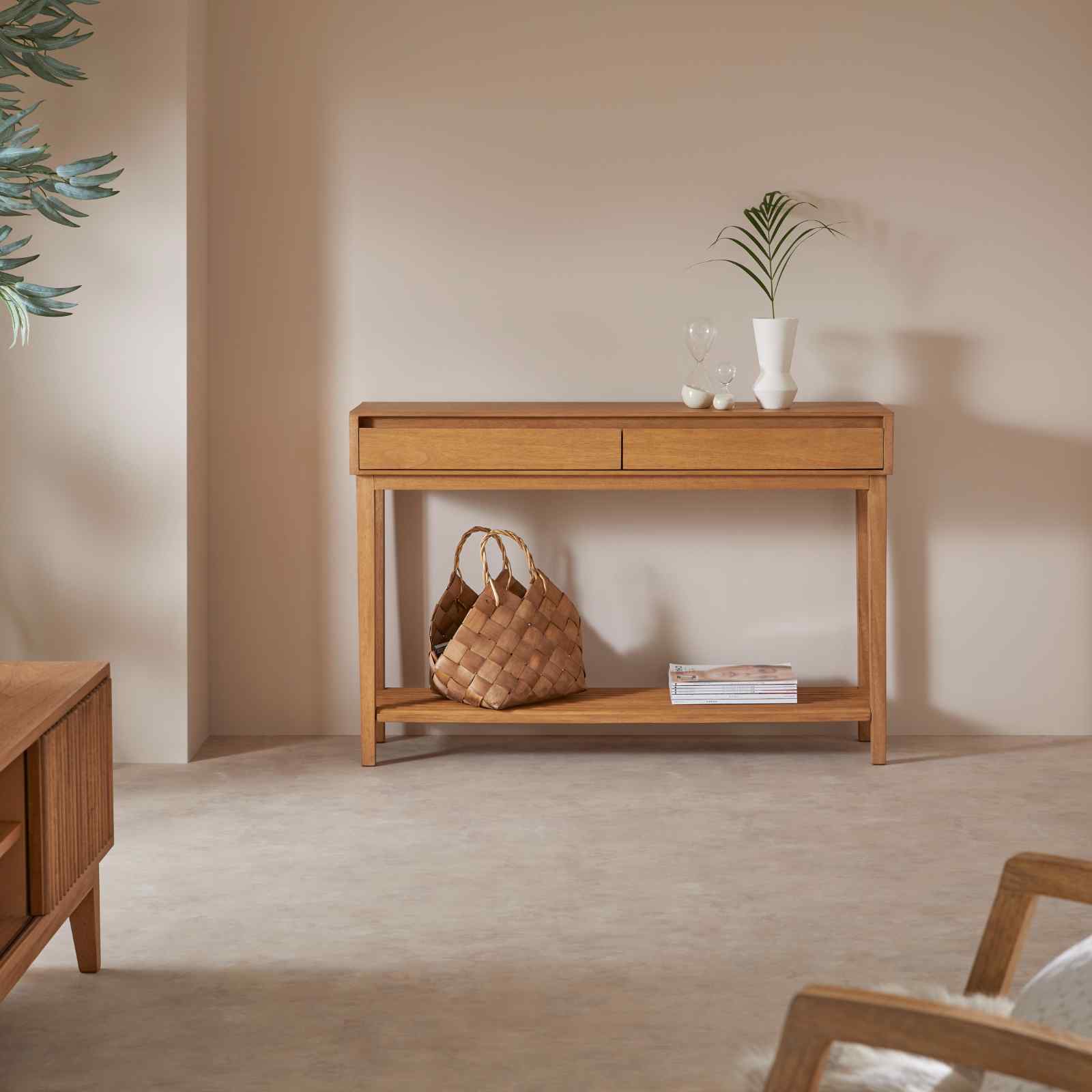 Melia Console Table with Two Drawers - Miola