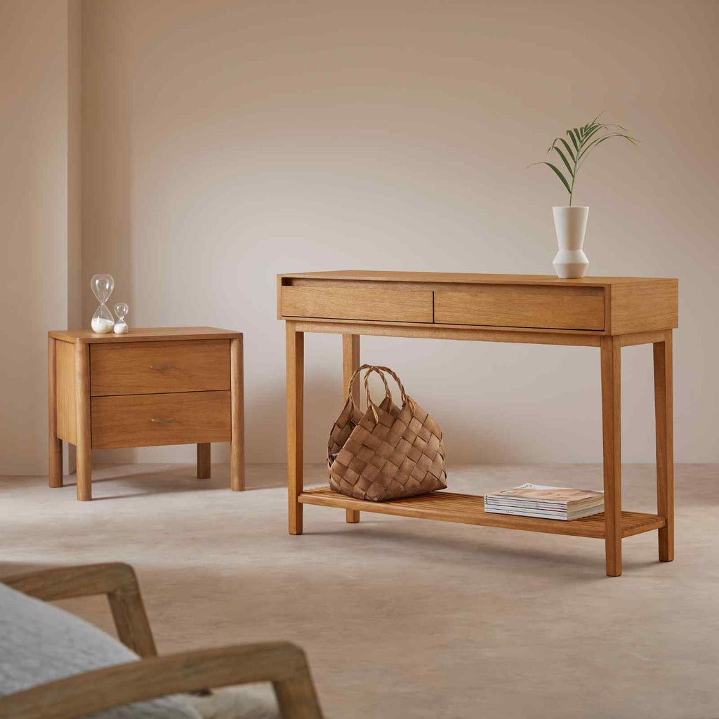 Melia Console Table with Two Drawers - Miola