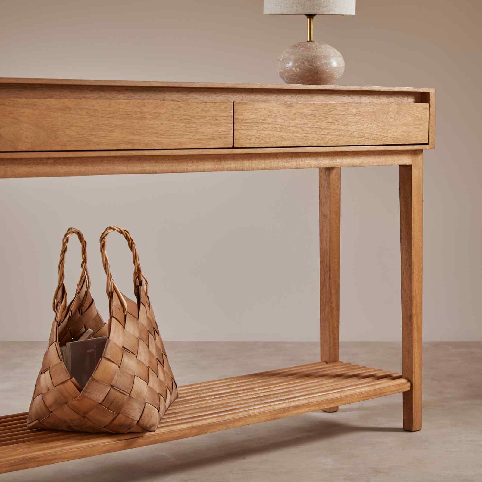 Melia Console Table with Two Drawers - Miola