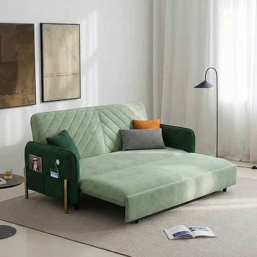 Aditi Two Seater Sofa Bed, Green - Miola