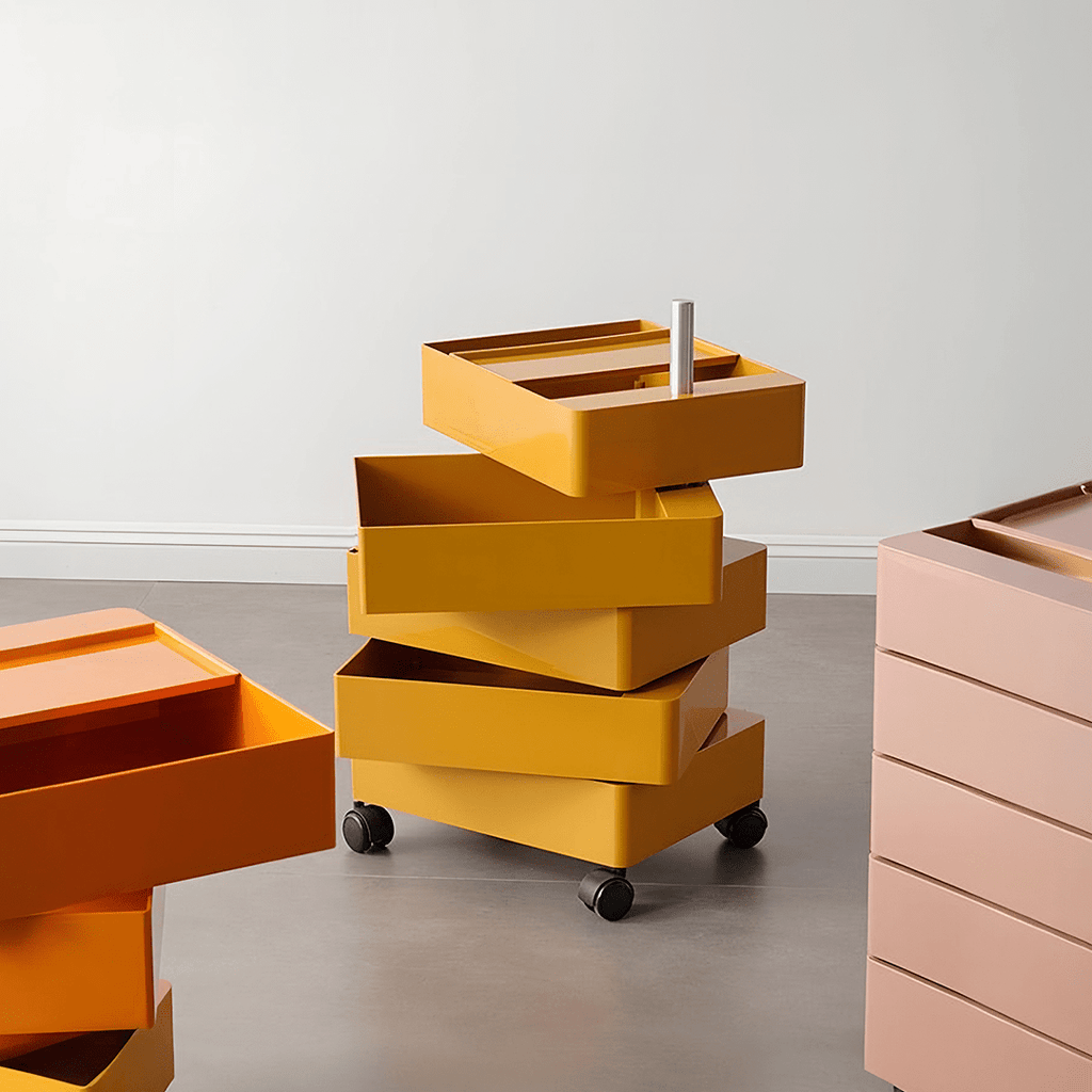 Afar Side Table With Storage & Trolley - Miola
