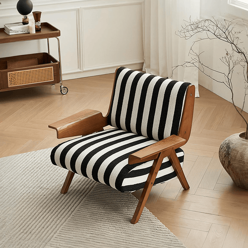 Alba Armchair Vintage, Armchair With Wood, Solid Wood - Miola