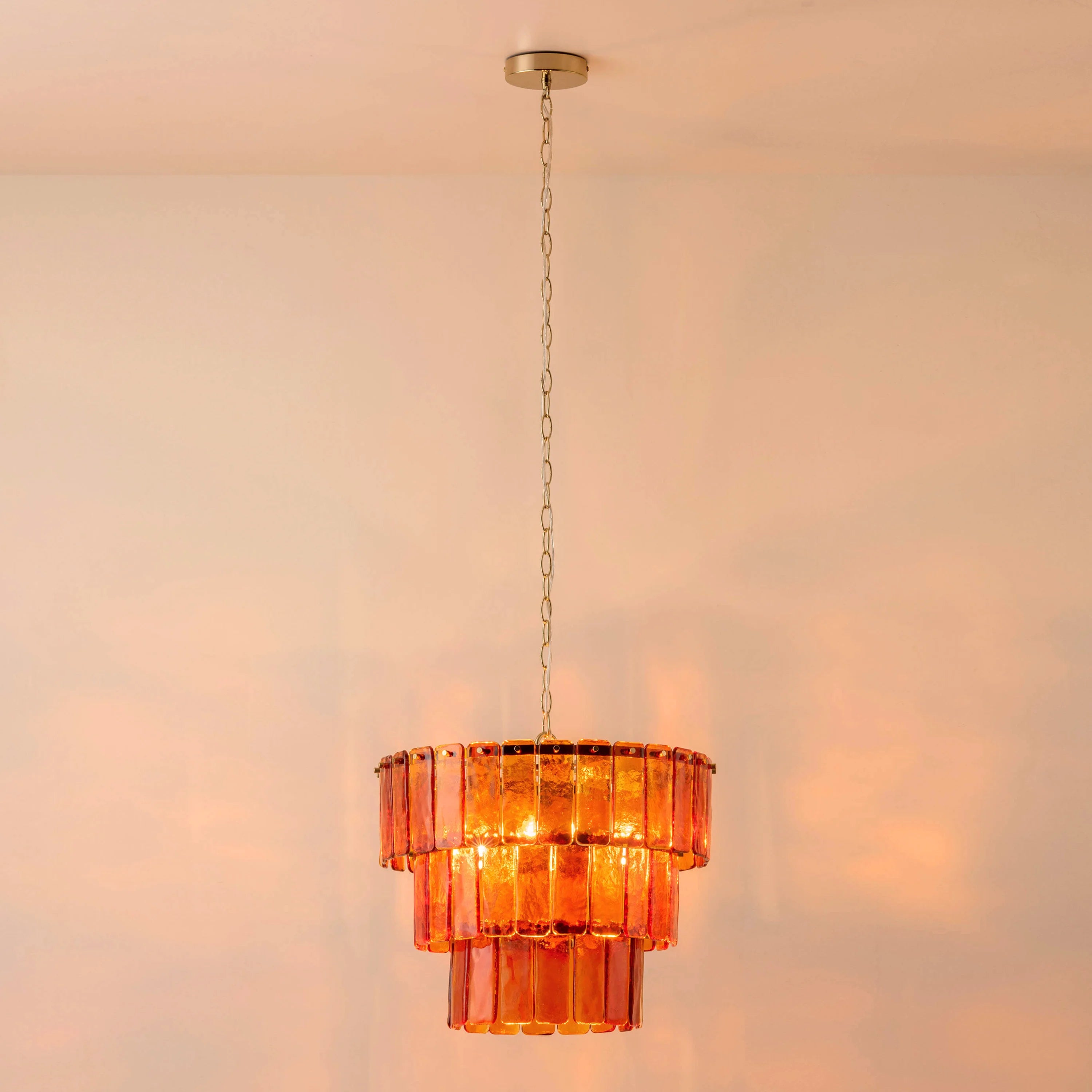 Amber large glass chandelier ceiling light - Miola