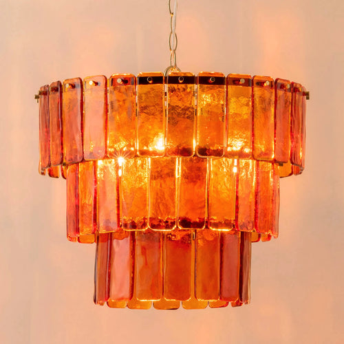 Amber large glass chandelier ceiling light - Miola