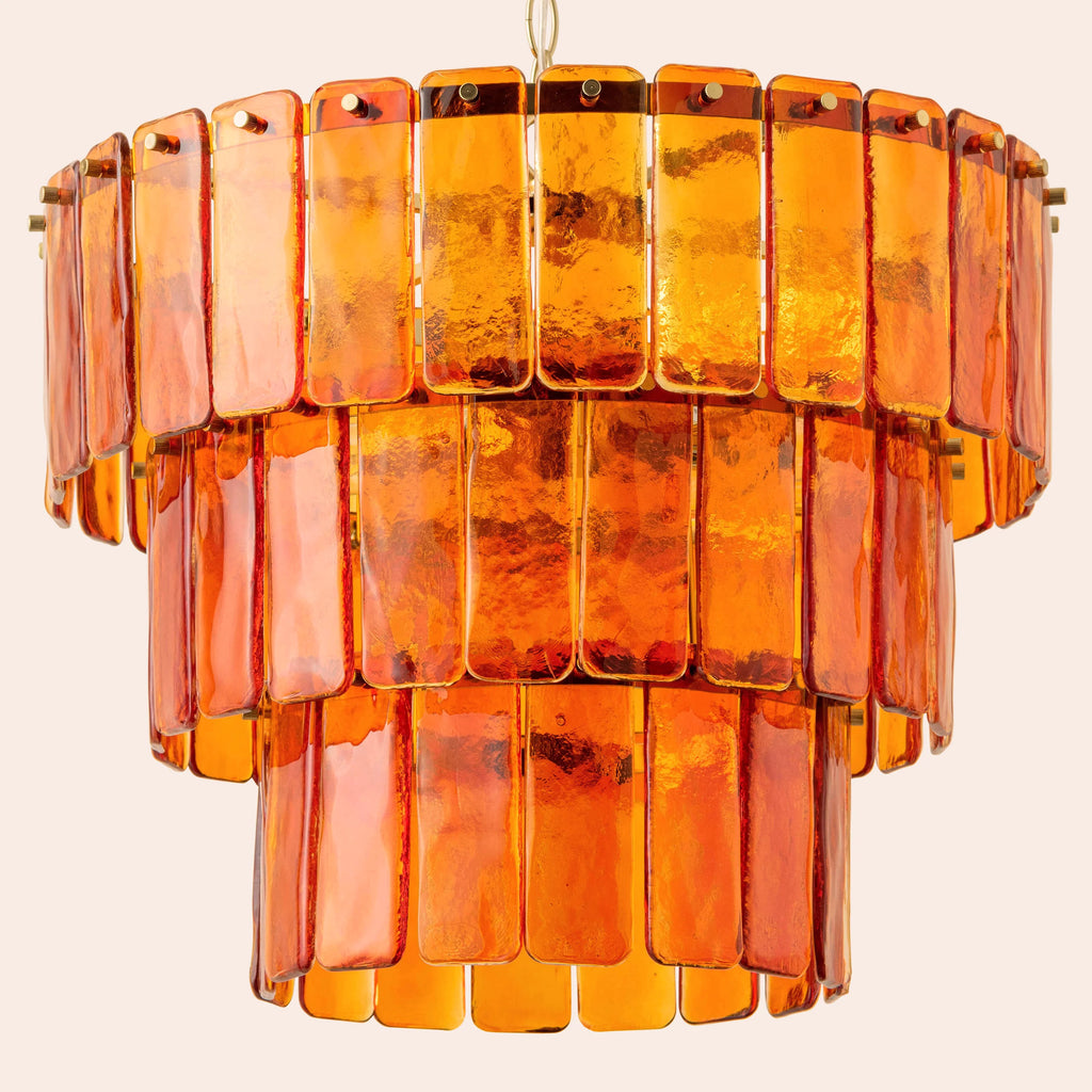 Amber Large Glass Chandelier - Miola