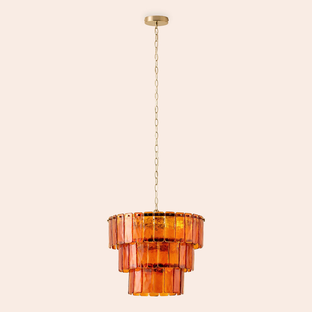 Amber large glass chandelier ceiling light - Miola