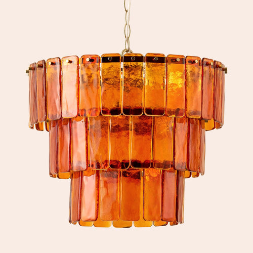 Amber large glass chandelier ceiling light - Miola
