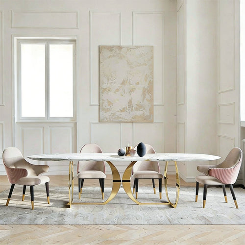 Arpen Dining Table, Marble, Dining Table Set - Miola